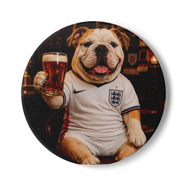 Custom Dog Portrait Ceramic Coaster — Your Dog in Their Kit